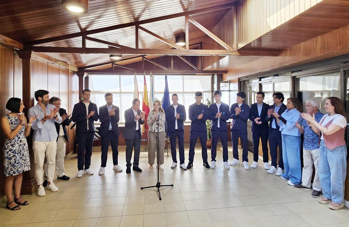 Recibimiento del Celta en el Concello de Vigo por su gran campaña