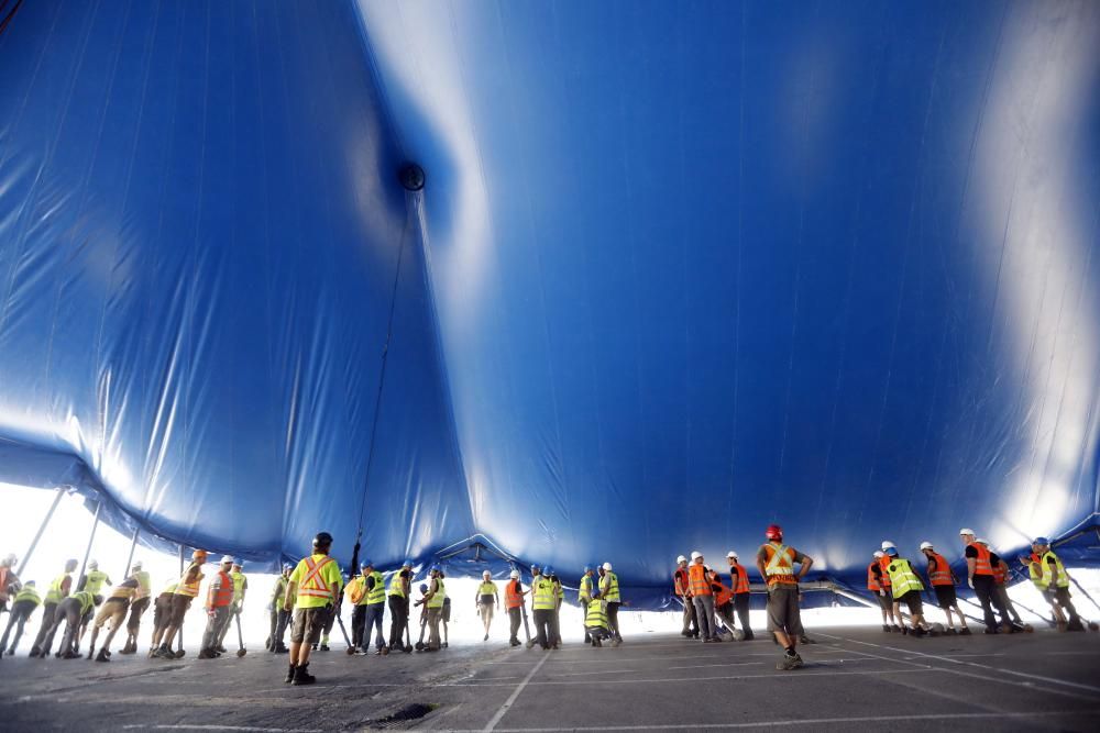 El Cirque du Soleil levanta la Gran Carpa que acogerá el espectáculo ''Kooza''