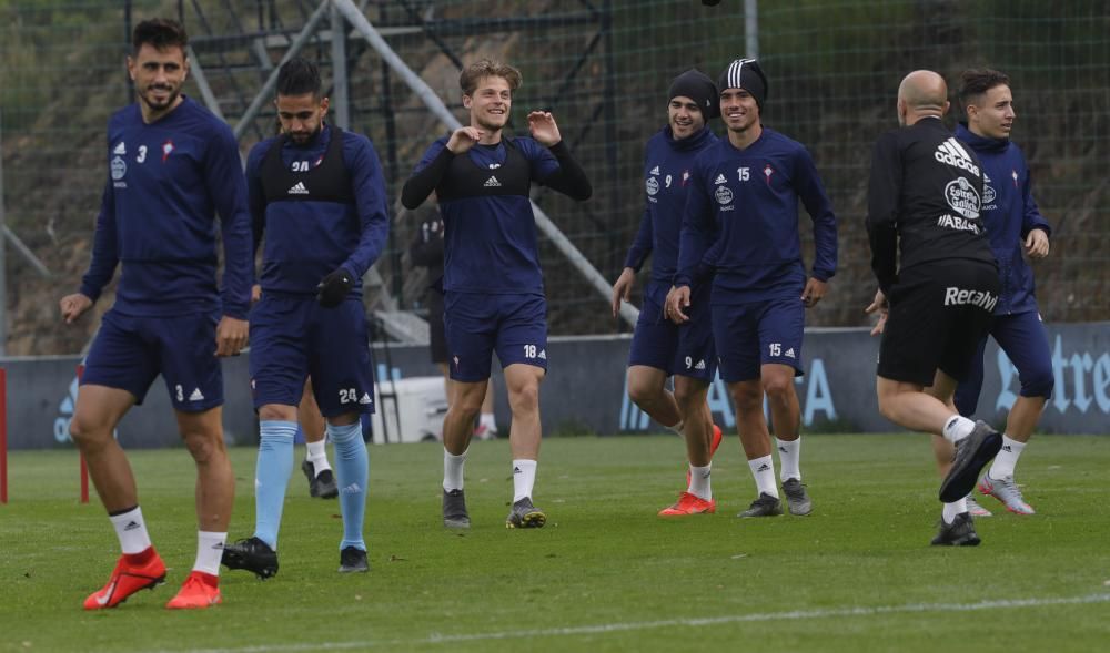 El Celta se ejercita en A Madroa pensando en el Espanyol