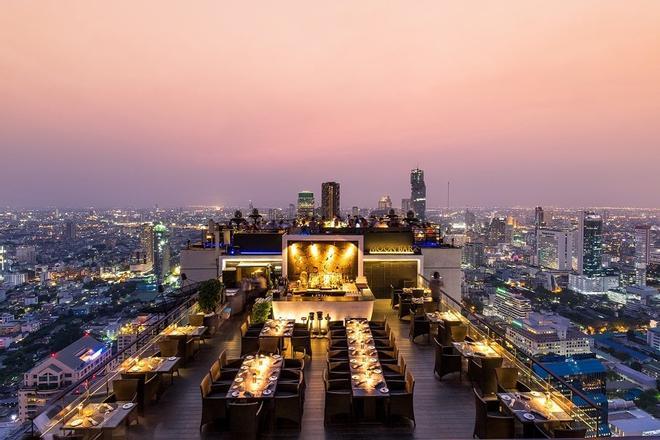 Vistas de Bangkok desde el Restaurante Vértigo