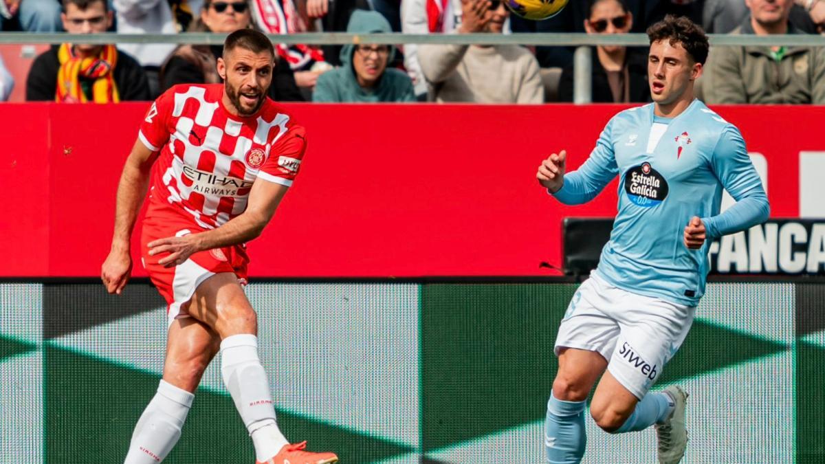 David López, durante el choque ante el Celta