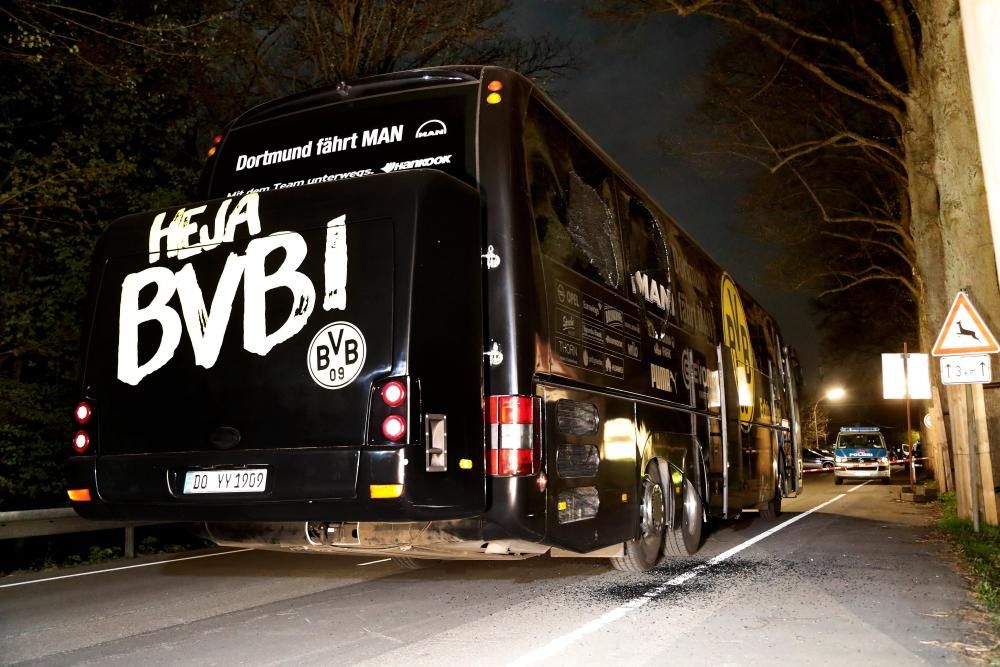 Explosiones contra el autobús del Dortmund