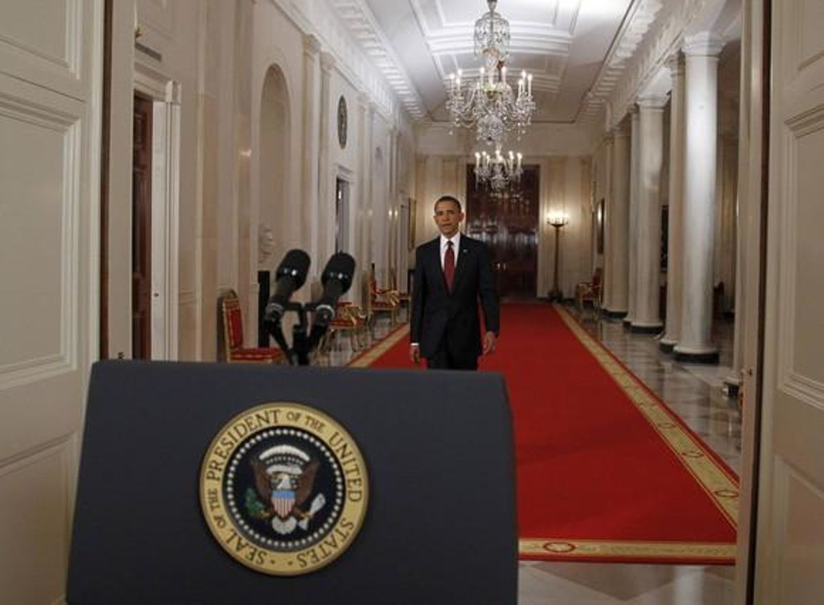 El president dels EUA, Barack Obama, fotografiat després d’anunciar la mort del líder d’Al-Qaida.
