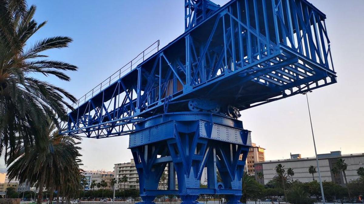 Cuarta grúa Titán, empleada en la construcción del Puerto de La Luz.