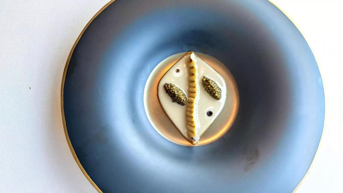 El caviar amb la quasi mantega de caviar de Miramar.