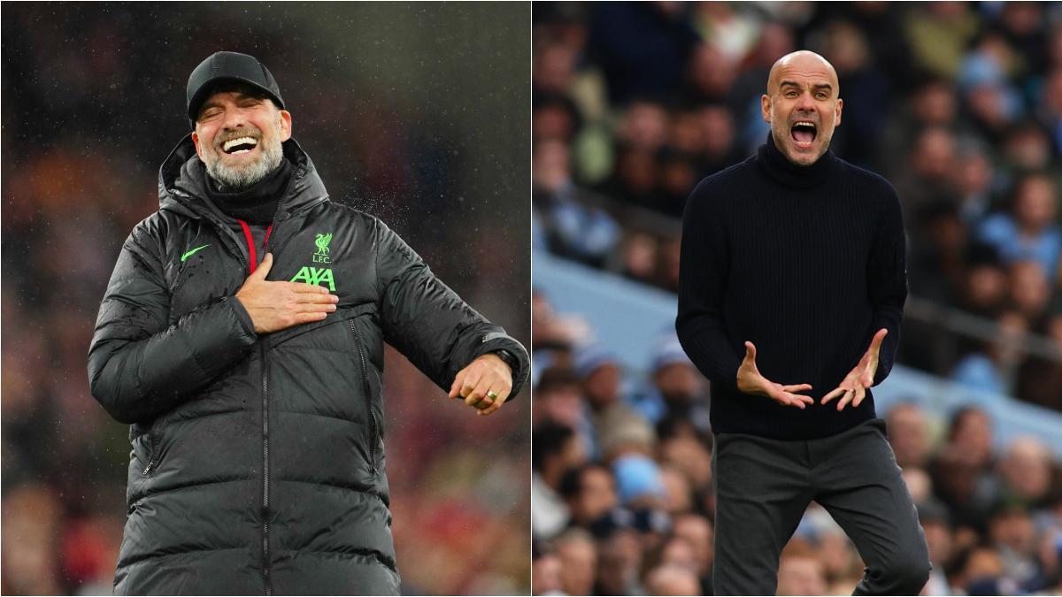 Jurgen Klopp y Pep Guardiola se enfrentan este domingo en Premier League