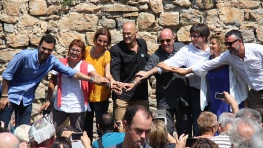 Prresentació de la llista Junts pel Sí a Girona.