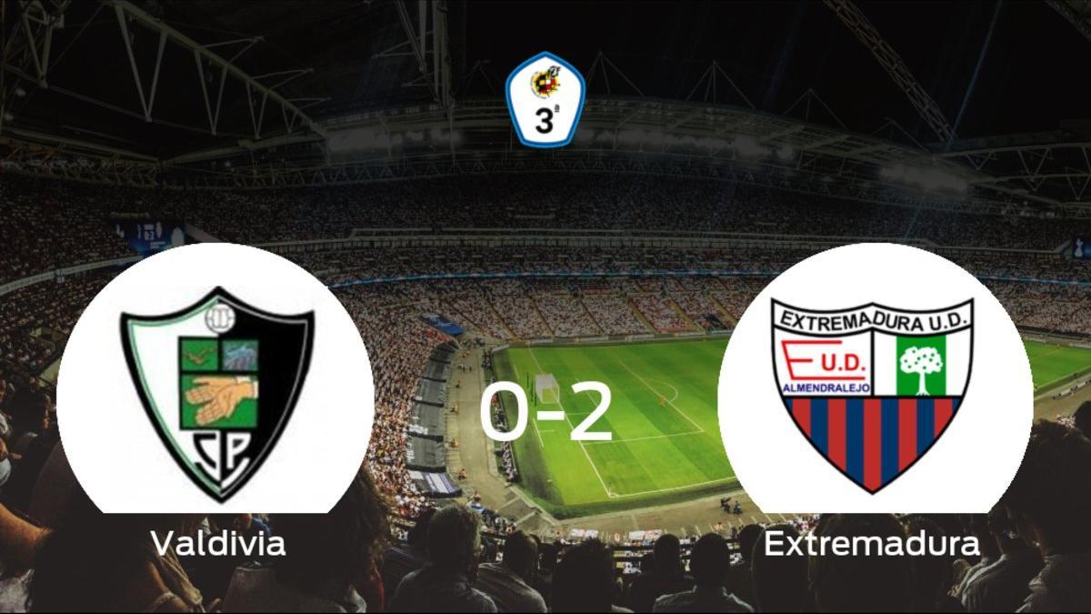 El Extremadura B se lleva tres puntos tras ganar 0-2 al Valdivia