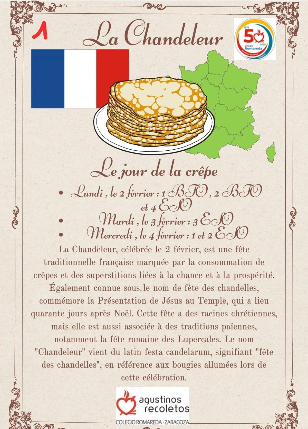 El Romareda celebra La Chandeleur con una receta muy francesa
