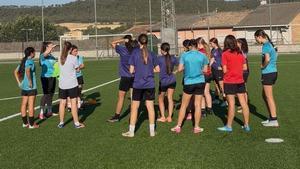 Algunes de les jugadores que van ser a la primera jornada de portes obertes
