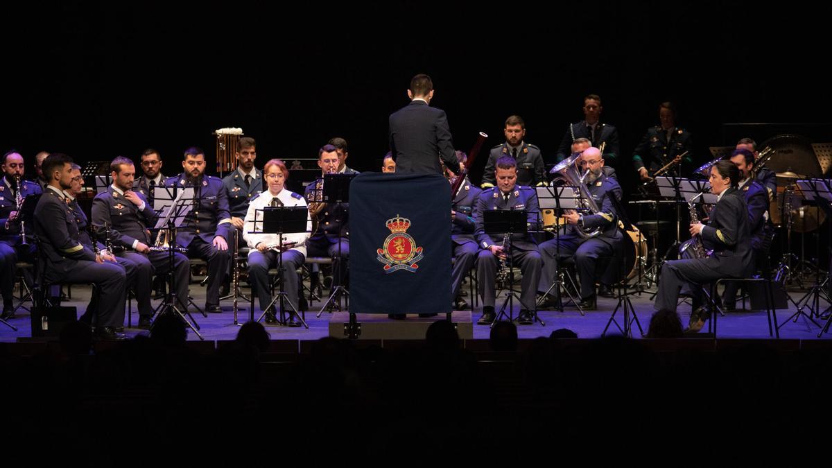 Un concierto anterior de la Unidad de Música de la Academia Básica del Aire y del Espacio de León.