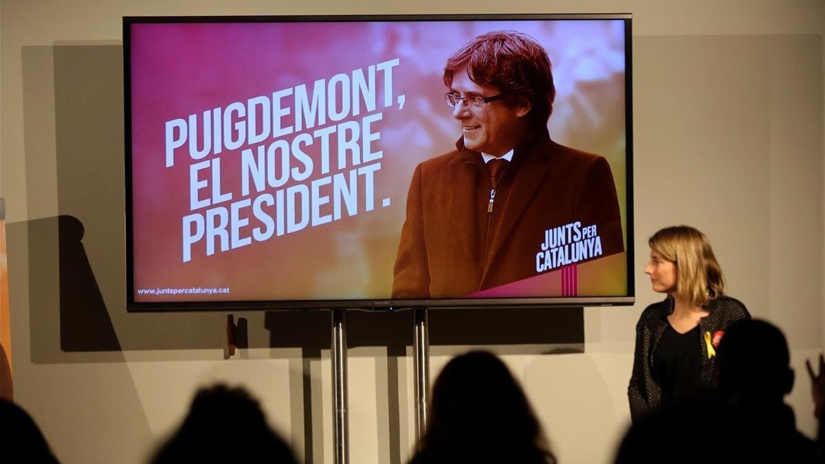 Cartel electoral de Junts per Catalunya