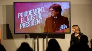 El cartel electoral de Junts per Catalunya