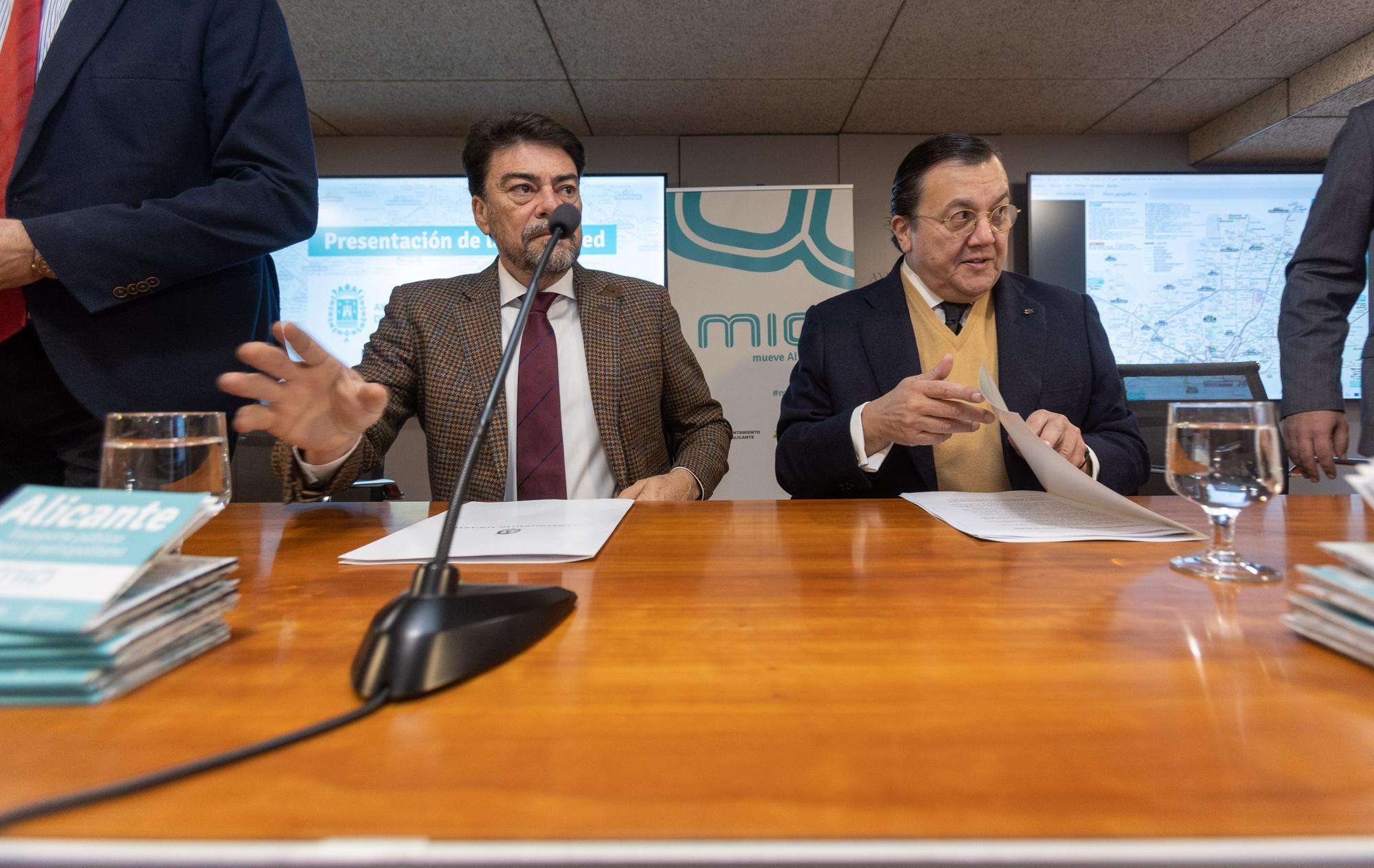 Presentación nuevas líneas de autobús en Alicante