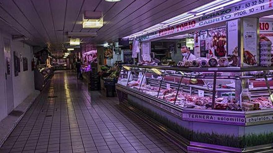 Mercado de Abastos, prÃ¡cticamente desierto en los Ãºltimos dÃ­as.