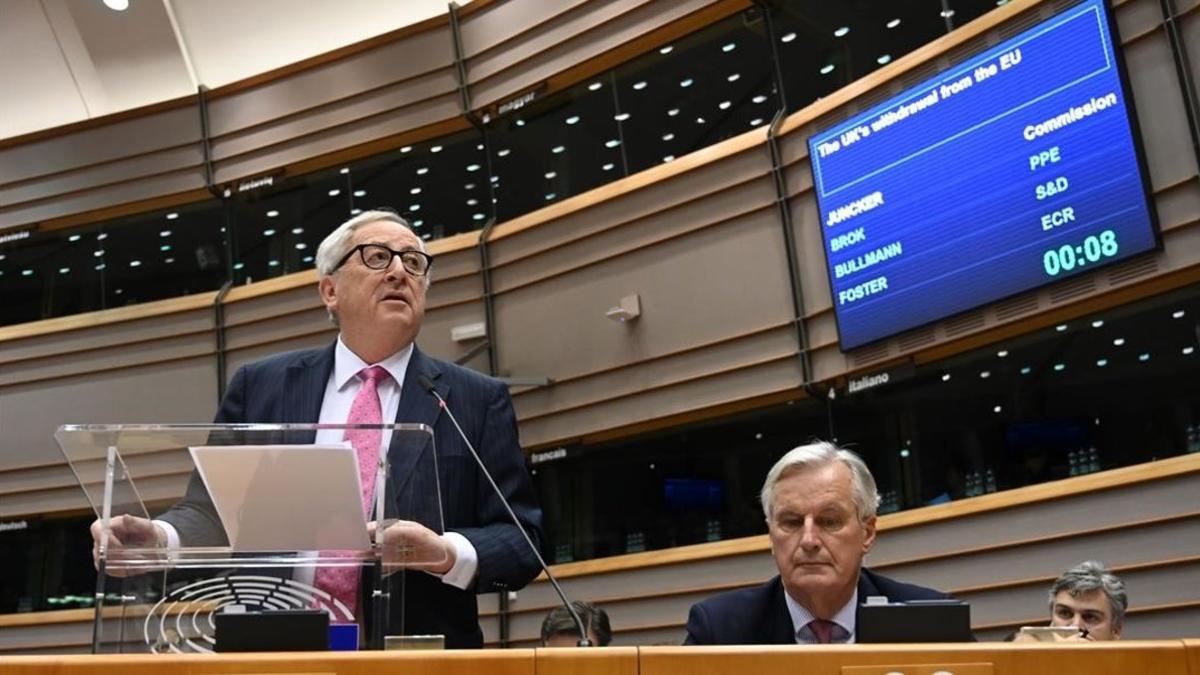 Jean -Claude Juncker en el Parlamento Europeo.