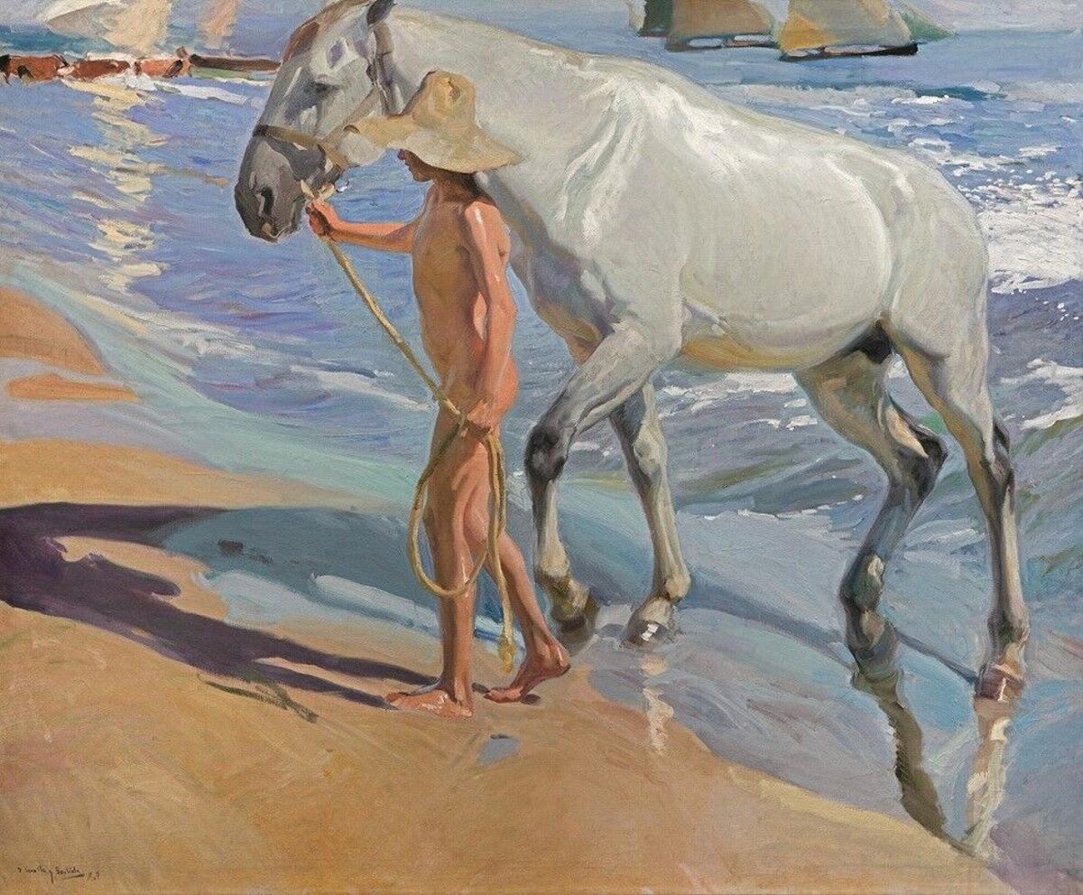 El baño del caballo, 1909
