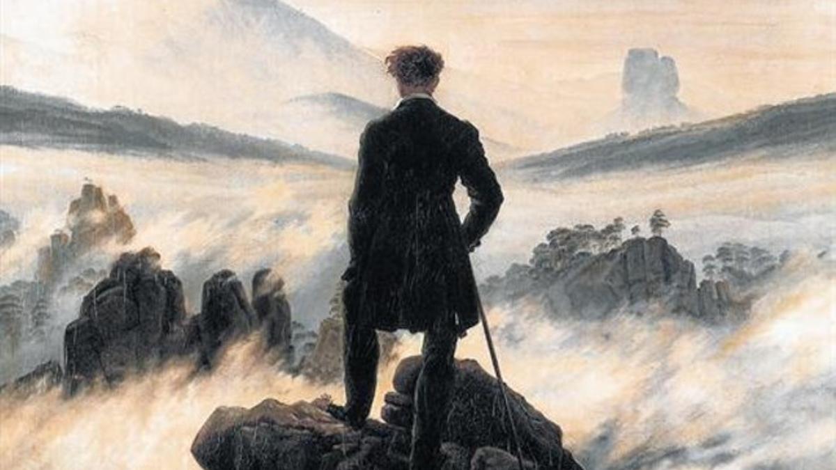 'El caminante sobre el mar de nubes', del pintor romántico alemán Caspar David Friedrich.