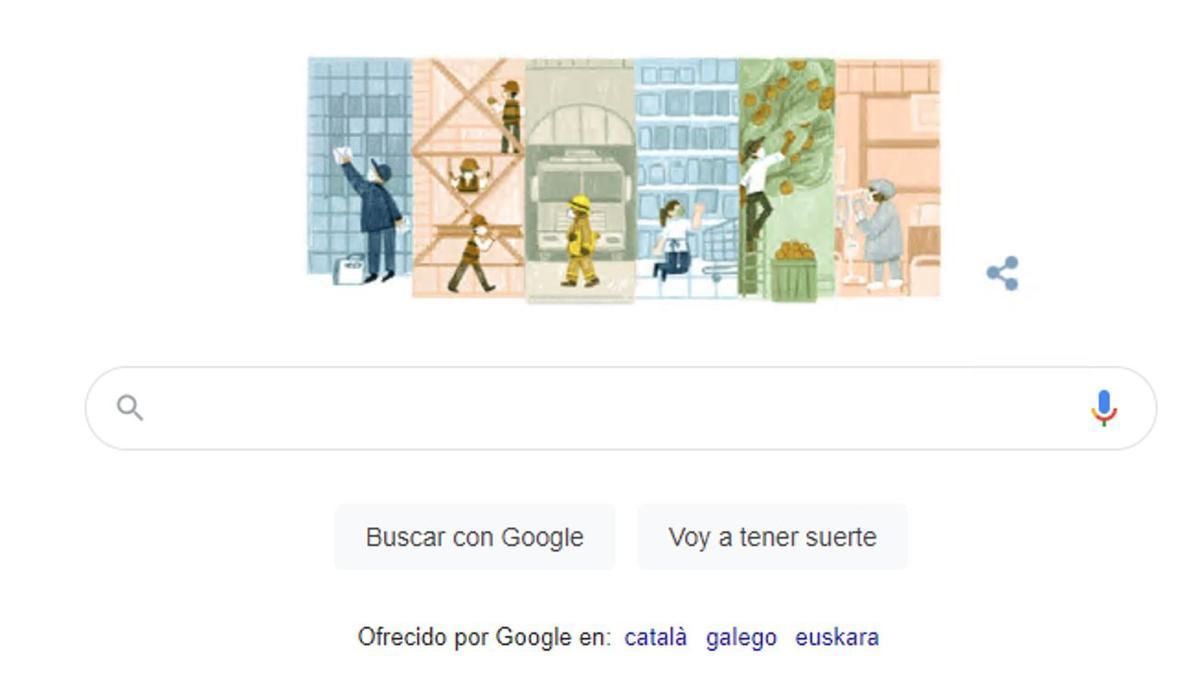 Google hace un homenaje al Día del Trabajador.