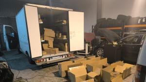 Imagen del camión intervenido en Vilafranca con hachís