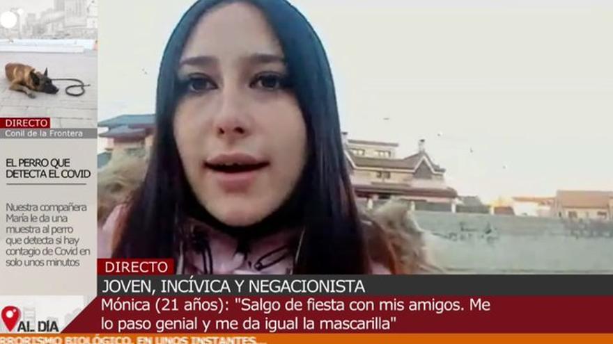 Mónica, la joven que sale de fiesta todos los días sin mascarilla: “Los jóvenes tenemos derecho a divertirnos”