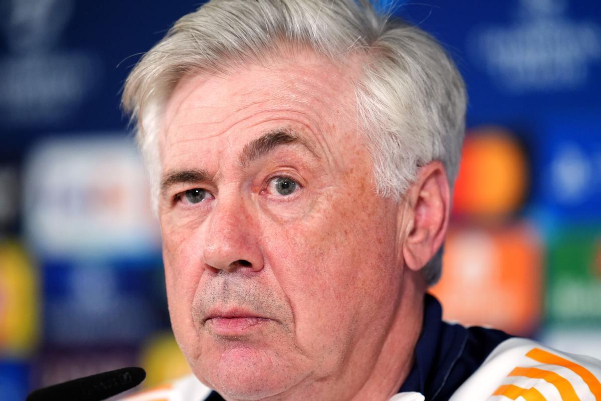 Carlo Ancelotti, durante su rueda de prensa de este martes.