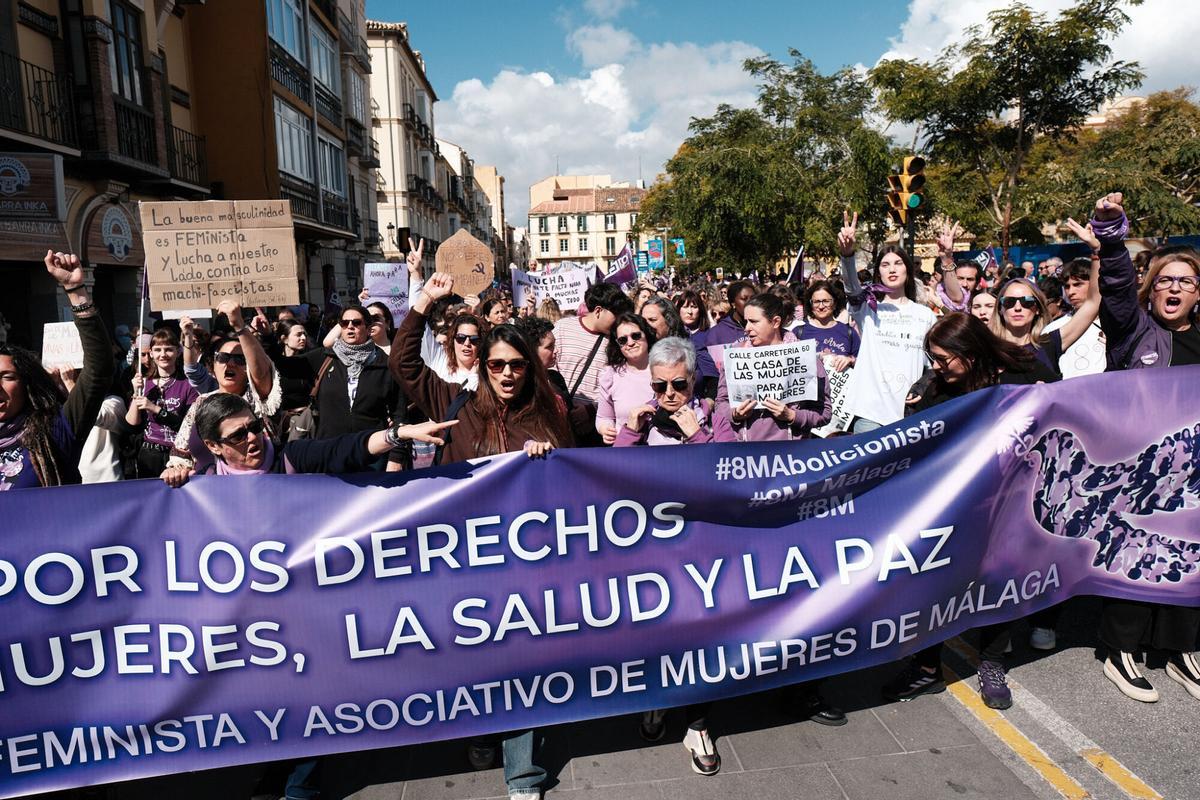 Manifestación por la celebración del 8M.