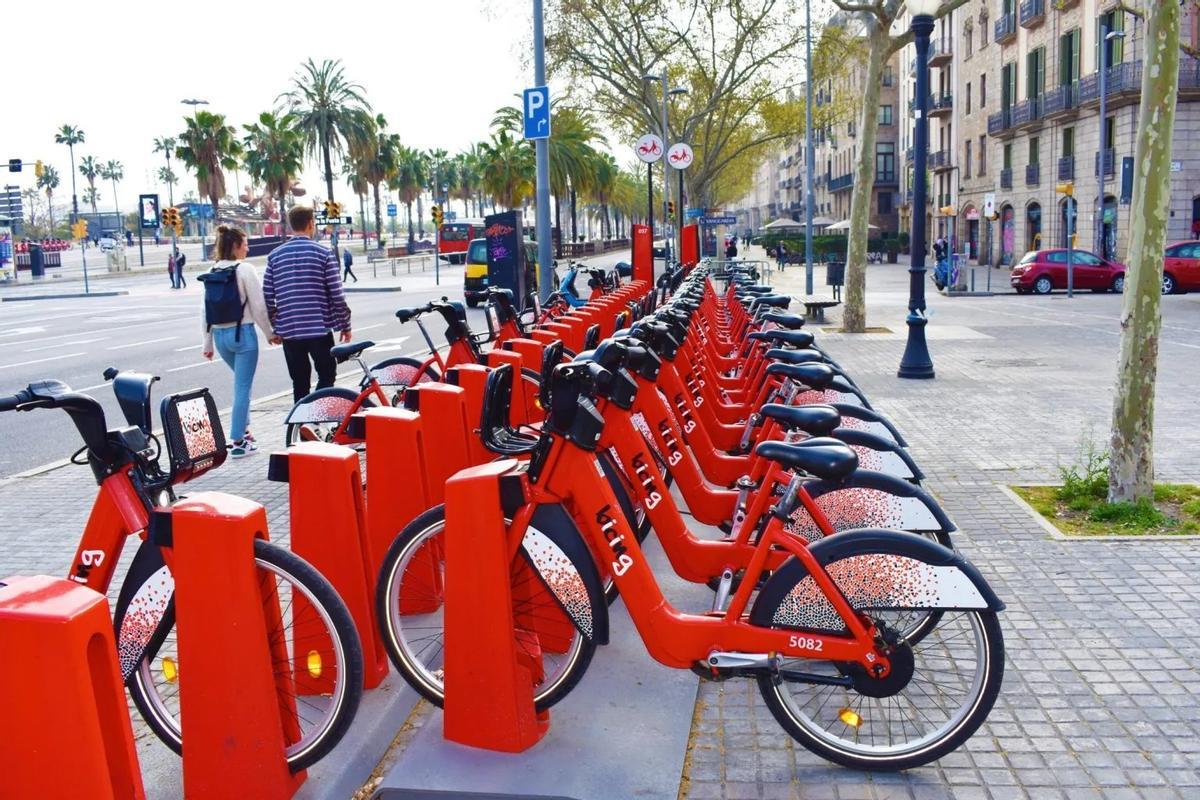 Aparcamiento de bicis en Barcelona