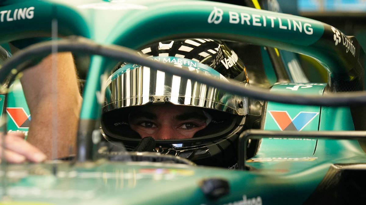 Lance Stroll durante la primera jornada de test de Bahréin