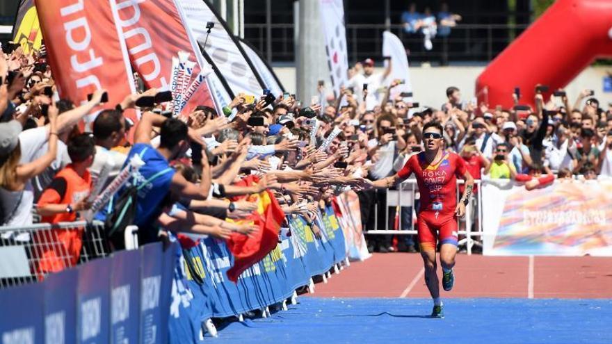 Gómez Noya, en el reciente Mundial de Pontevedra.