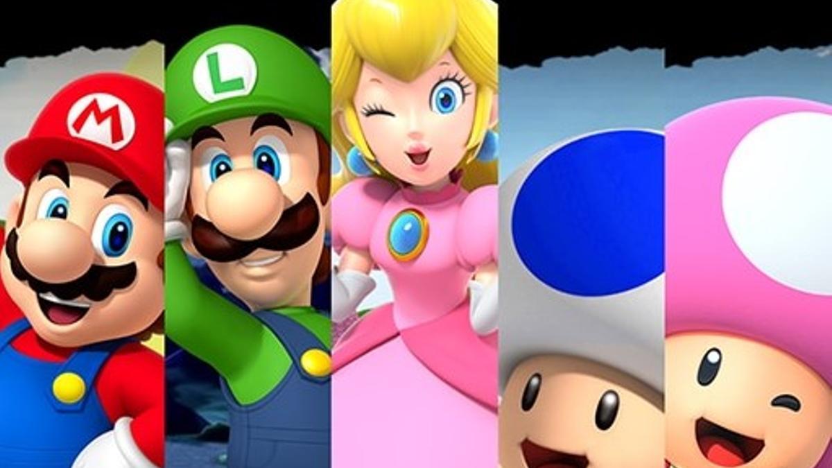 Mario, Peach, Toad y Toadette