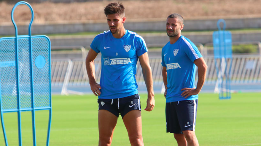 Adrián, en un entrenamiento.