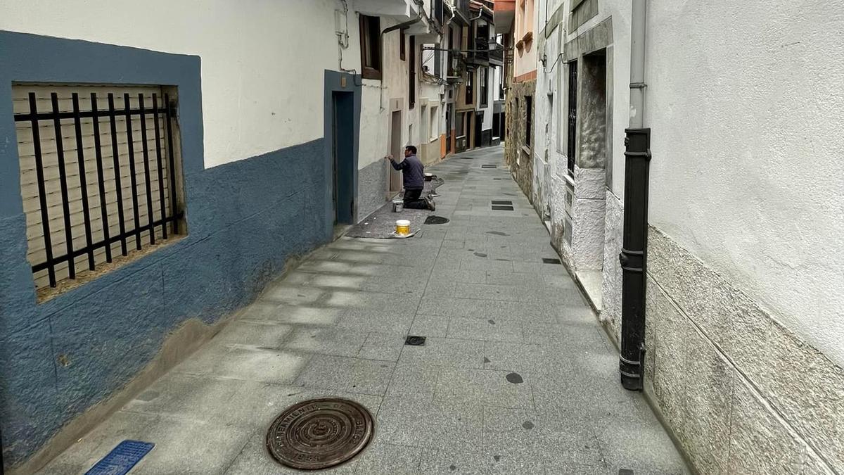 Imagen de las obras en la calle Eugenio Fernández ‘Angelete’.