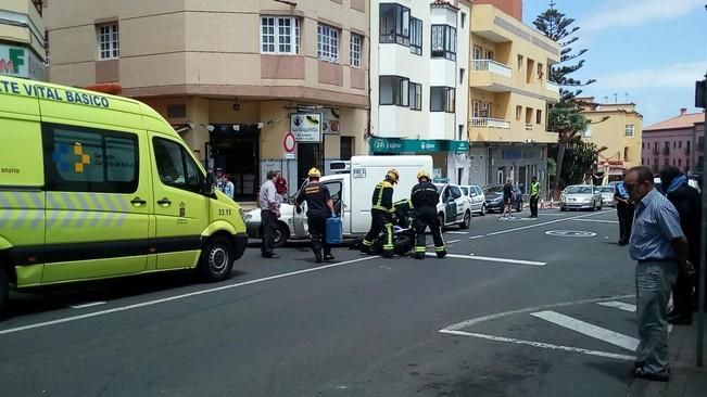 Motorista herido en San Mateo