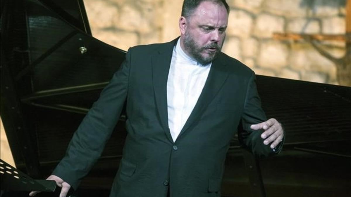 Matthias Goerne, durante el recital del sábado en Vilabertran.