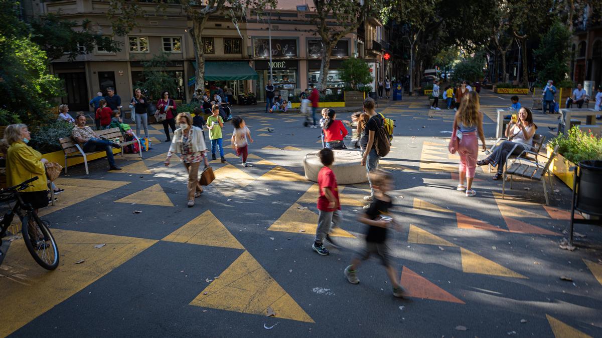 Ambiente en la supermanzana de Sant Antoni