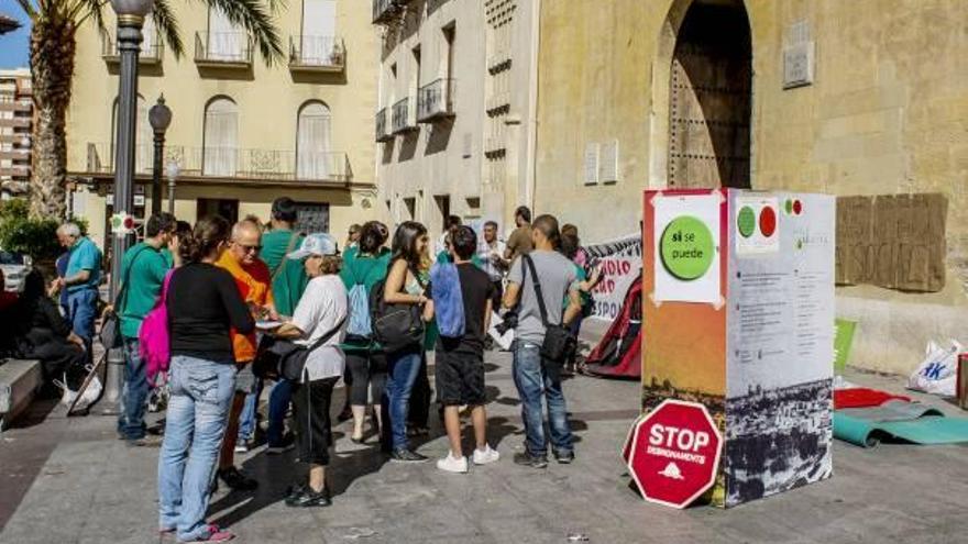 Colectivos en apoyo de la acampada de Guadalupe Herrerías, en imagen de archivo