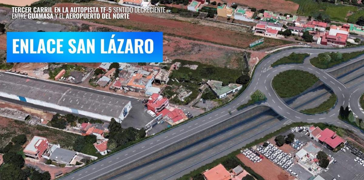 Luz verde al tercer carril de la TF-5 entre Guamasa y San Lázaro
