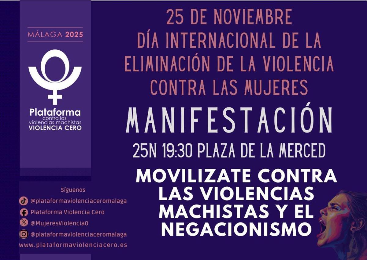 Cartel de la manifestación 25N.