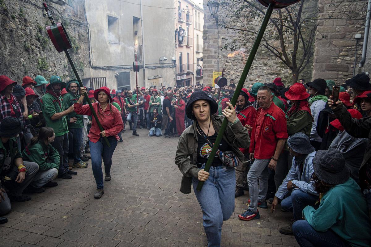 El Passacarrers de Patum d'aquest dimecres al vespre, en imatges