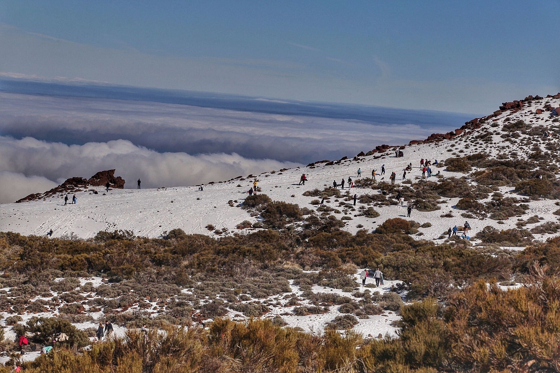 Jornada de nieve en El Teide