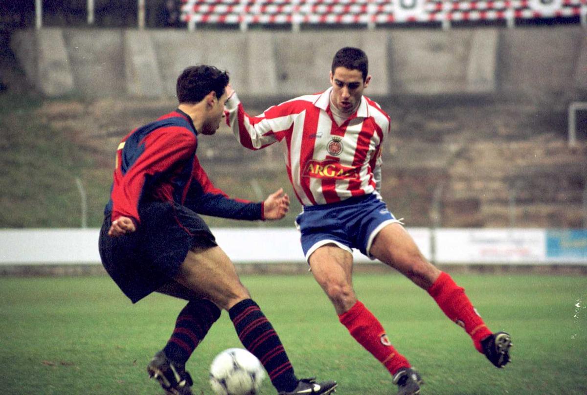 Padilla, en un partit contra el Barça C a Montilivi.