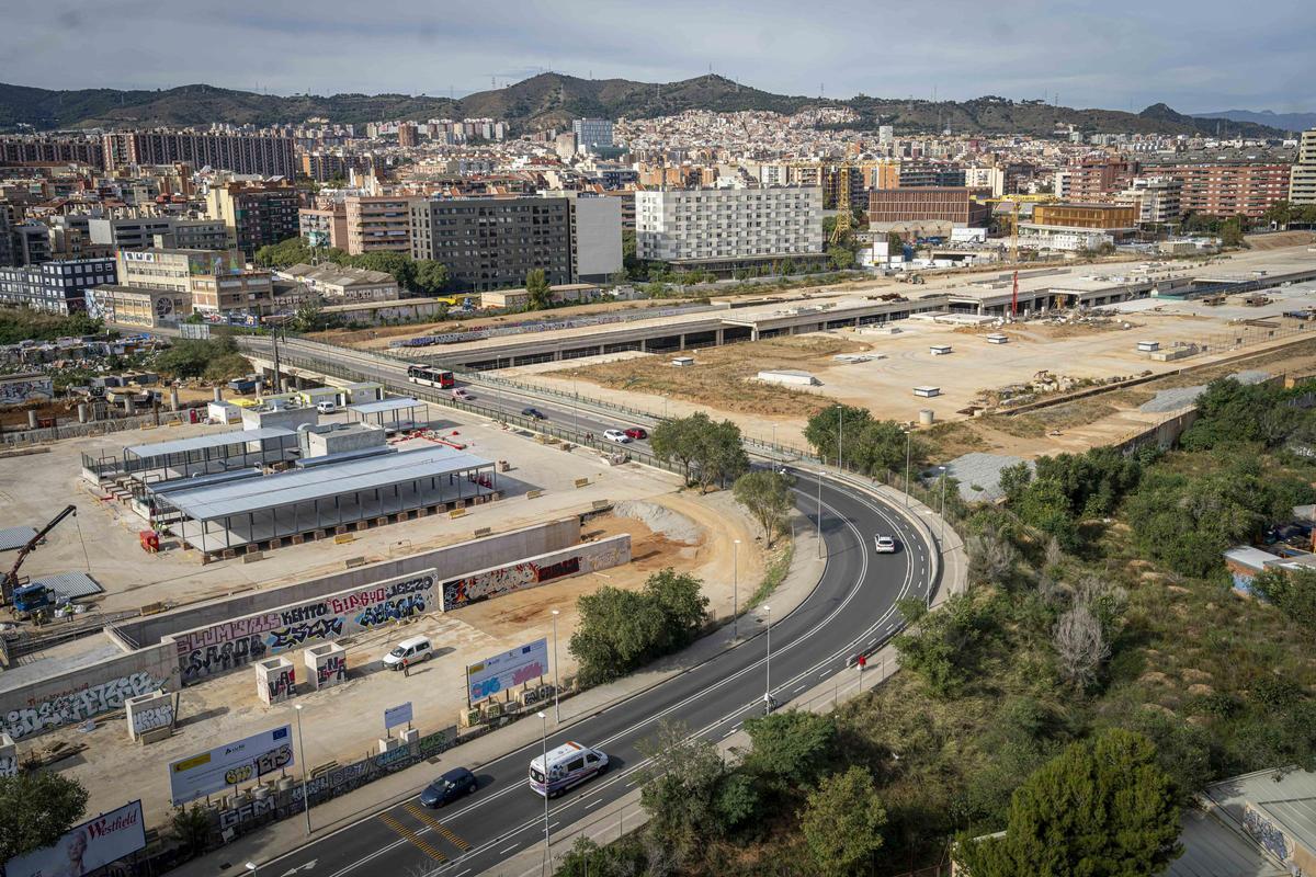 Así están las obras de la futura estación de la Sagrera