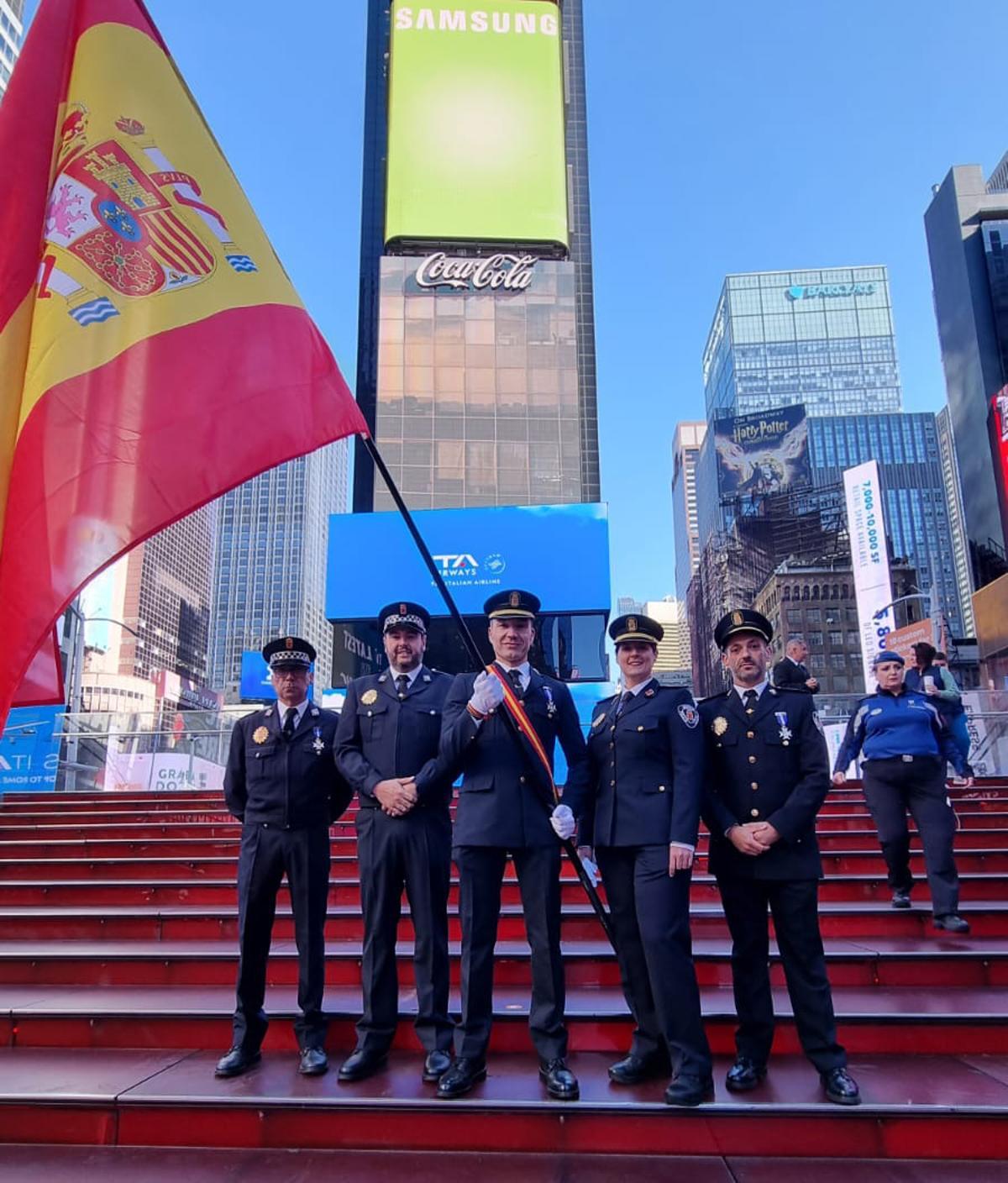 Policías locales de Murcia, en Nueva York.
