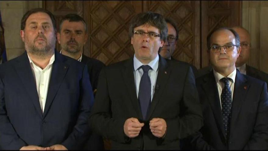 Puigdemont trasladará los resultados del 1-O al Parlament "en los próximos días"