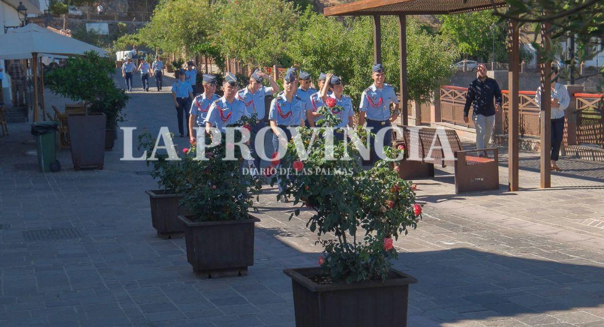 La princesa Leonor en Tejeda (Gran Canaria), junto a sus compañeros de la Academia General del Aire y del Espacio