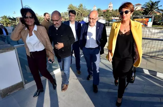 Visita a las obras del Faro de Maspalomas