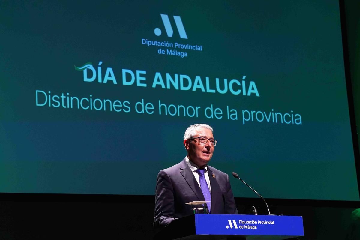 Acto de entrega de las 'M de Málaga' de la Diputación 2024.