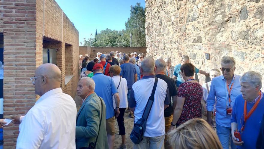 Colas de visitantes al Castillo de Gibralfaro la pasada semana.