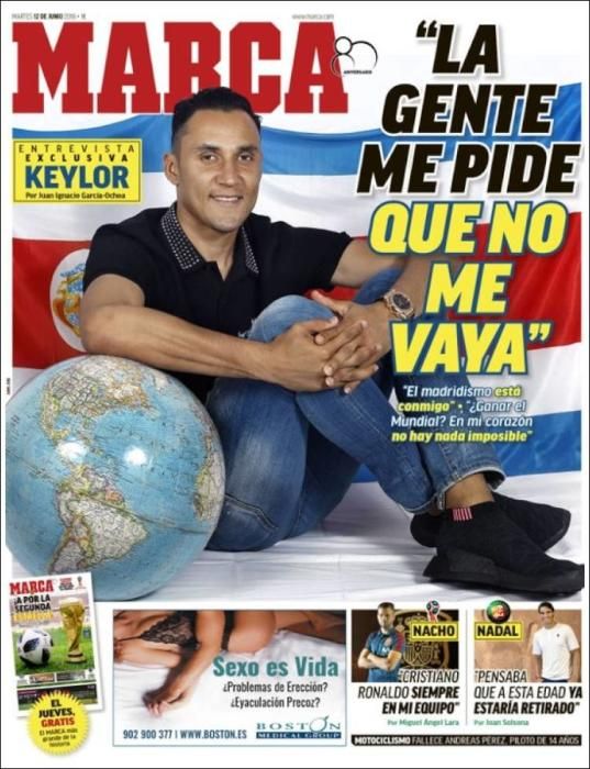 Portada MARCA martes 12 de junio de 2018